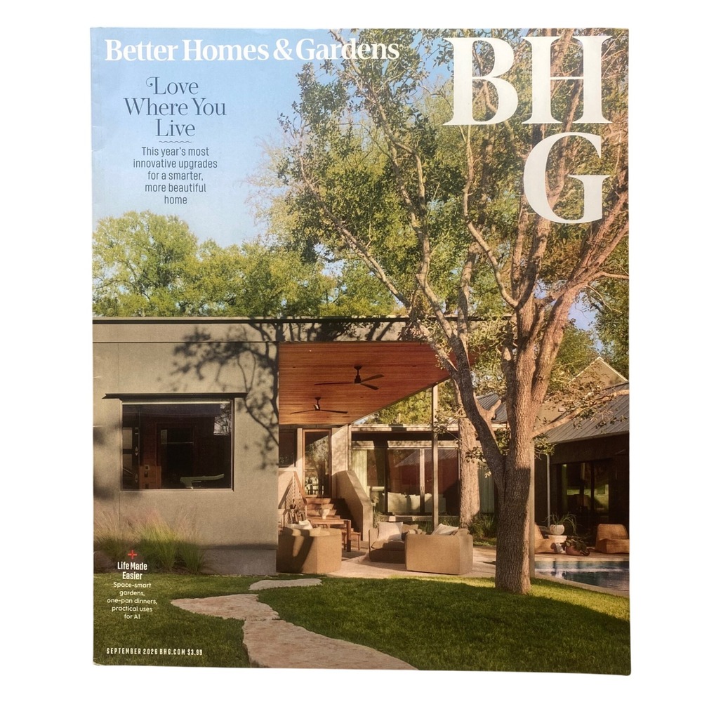Better Homes & Gardens September 2026 Magazine Smart Home Decor Gardening DIY